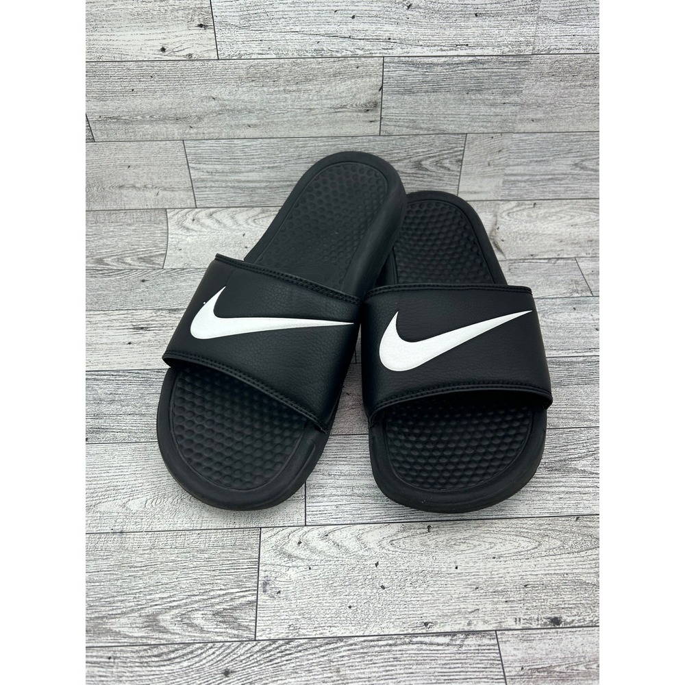 Nike Benassi JDI Slides Black White Men Sz 7 312618-011 Sport Sandals